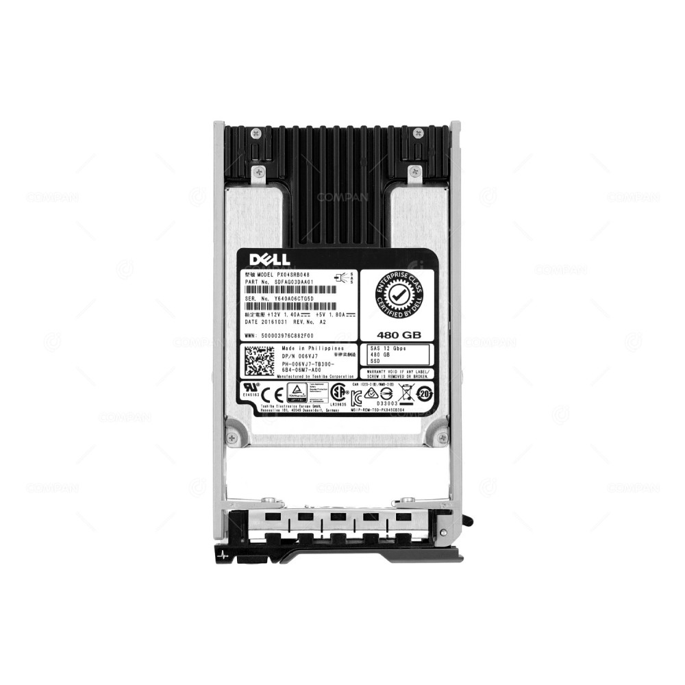 06VJ7 DELL SSD 480GB SAS 12G 2.5" SFF FOR DELL POWEREDGE G11-G13